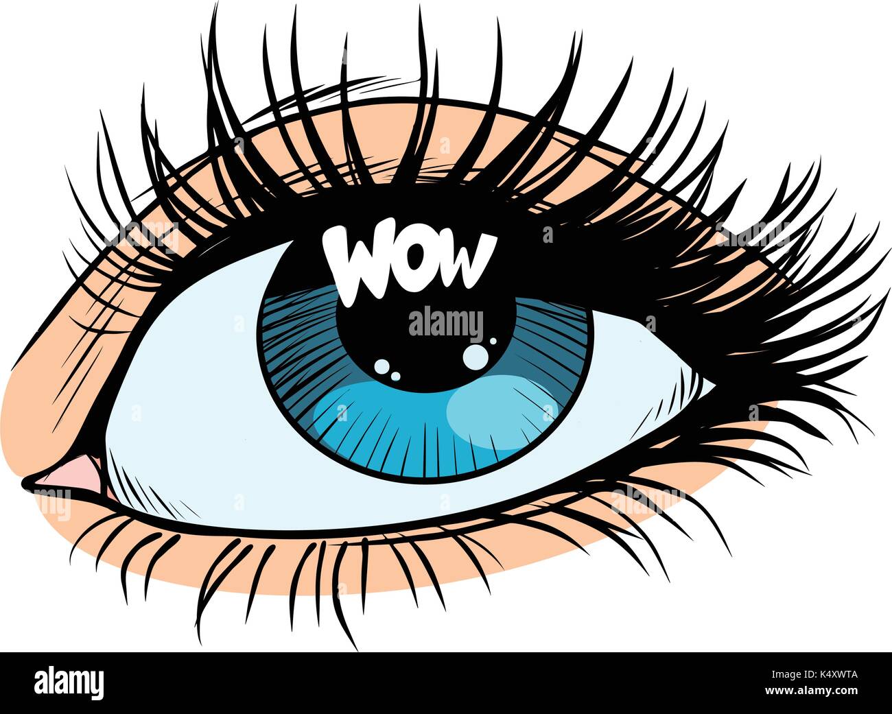 wow highlight in the eye Stock Vector