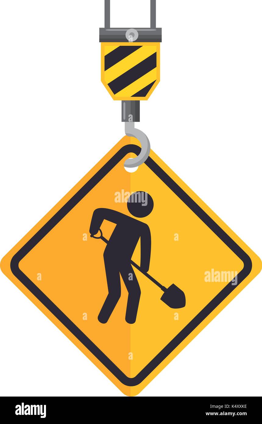 traffic signal Road under construction vector illustration design Stock ...