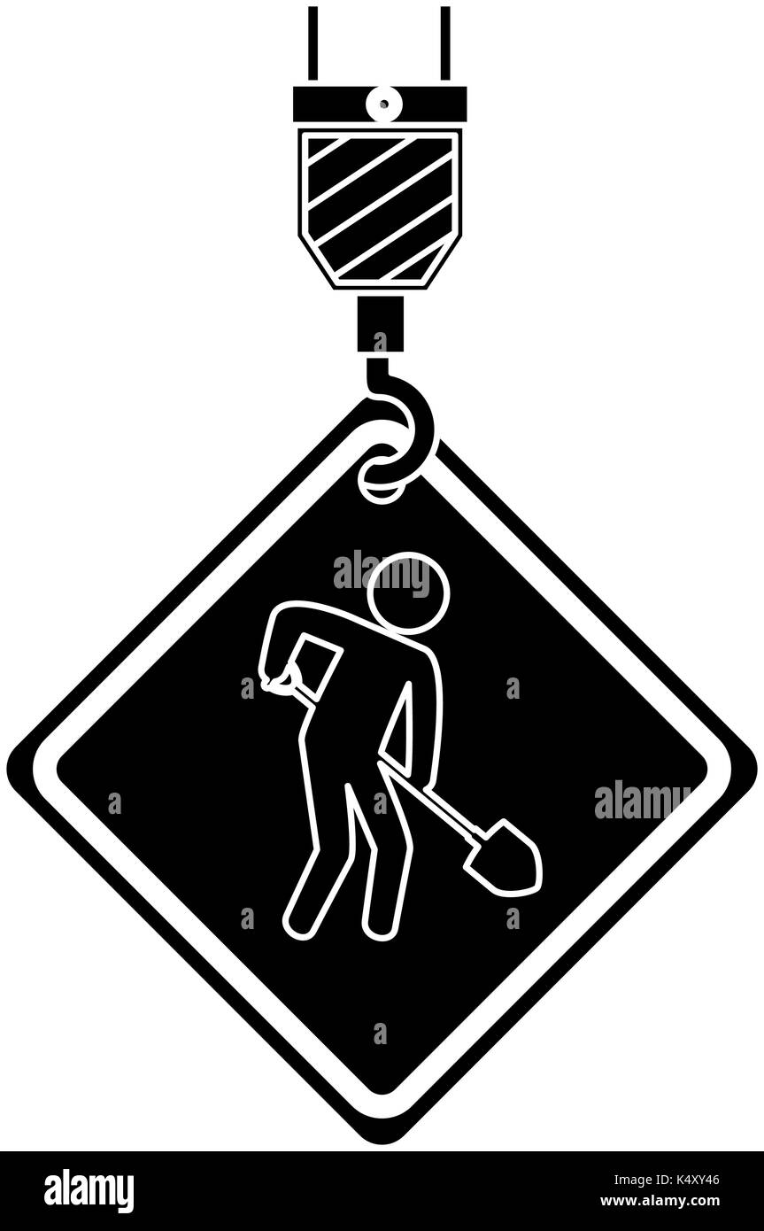 traffic signal Road under construction vector illustration design Stock ...