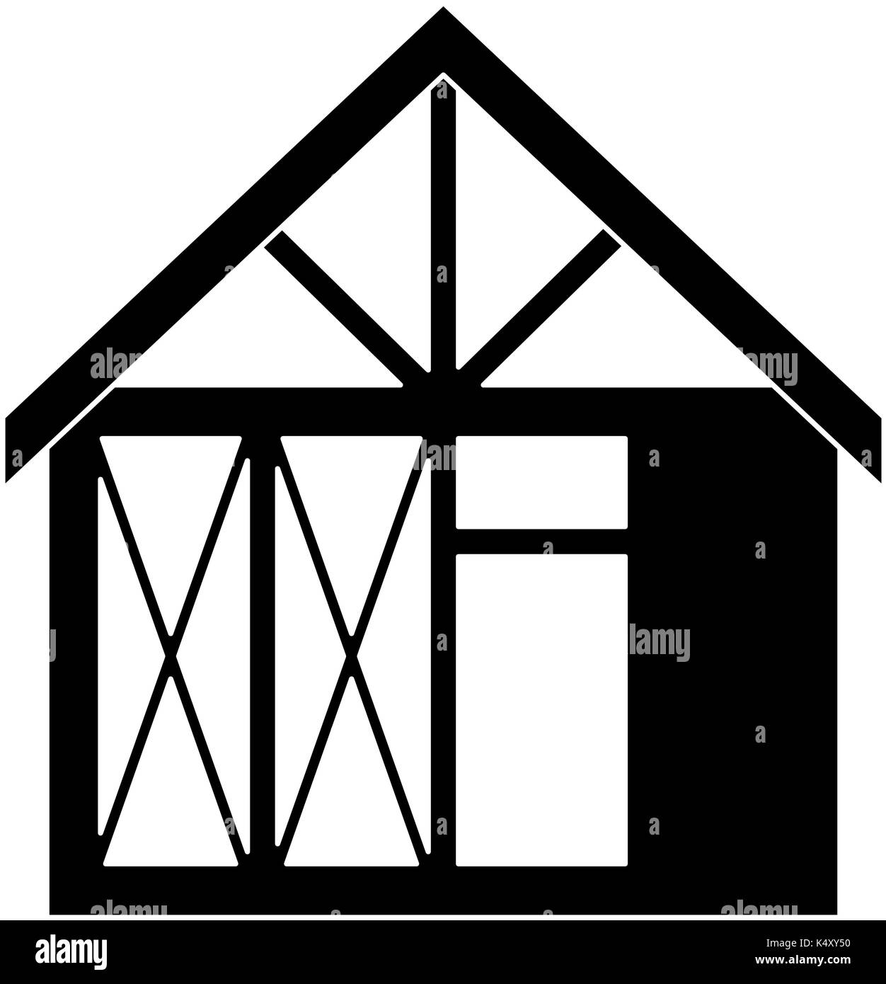 wooden house structure icon vector illustration design Stock Vector ...