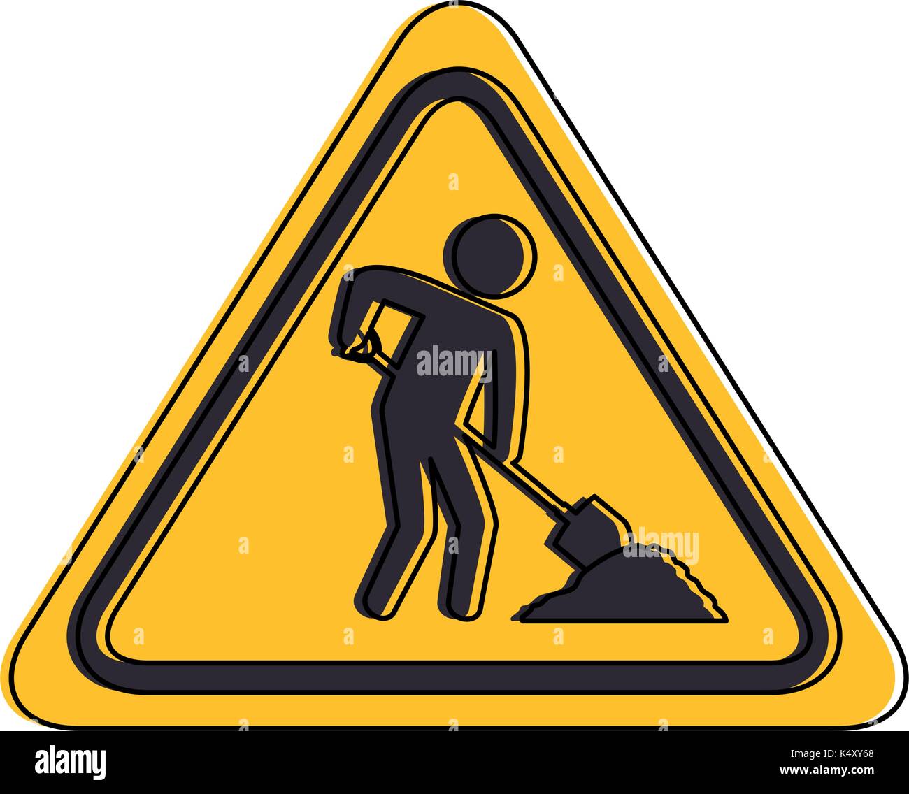 traffic signal Road under construction vector illustration design Stock ...