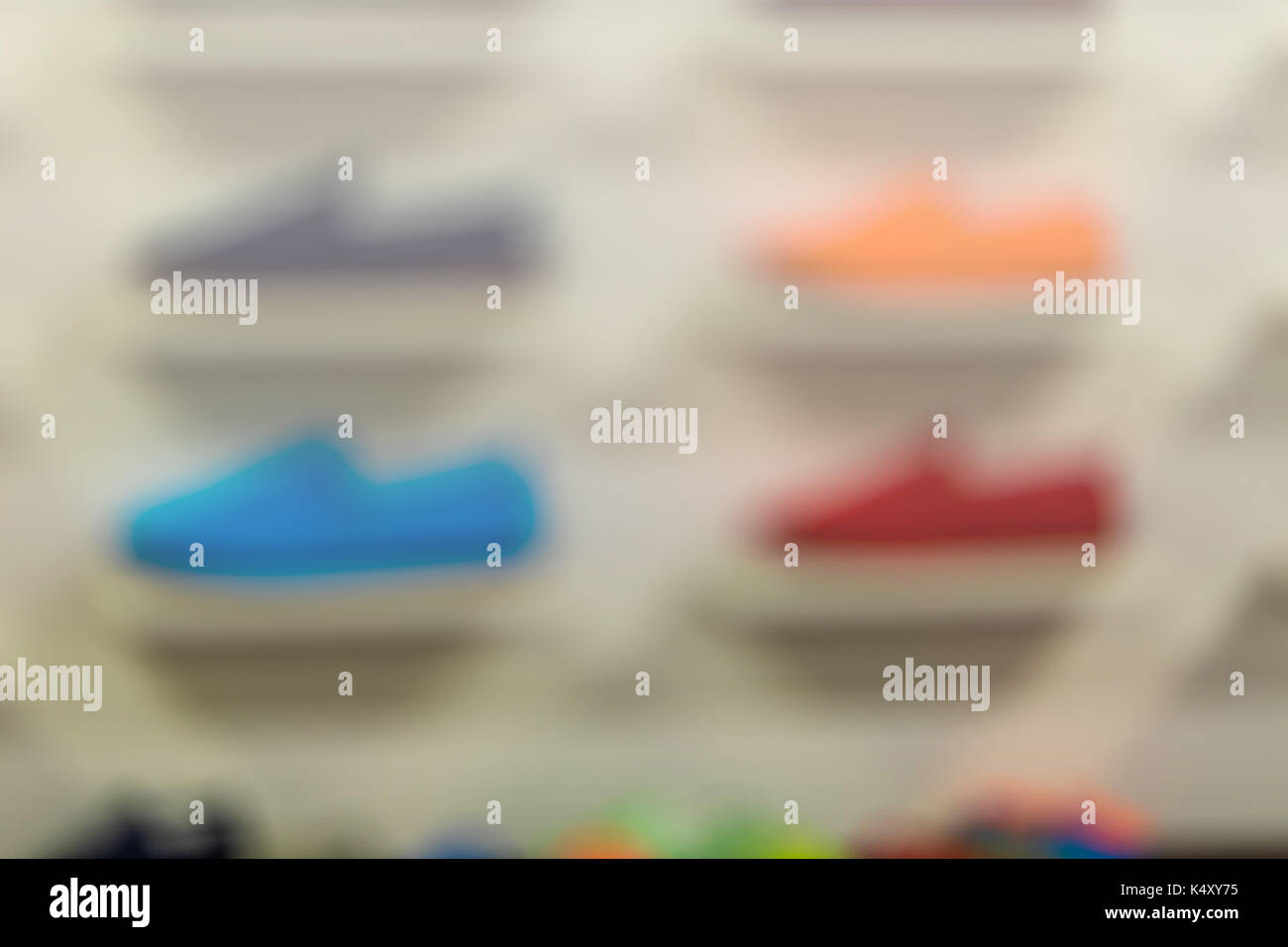 Leather goods shelves inside interior display hires stock photography