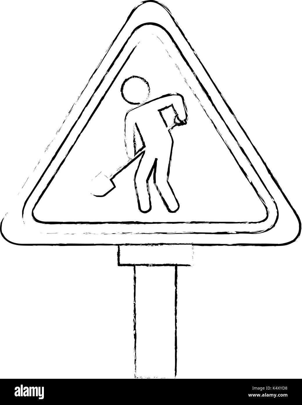 traffic signal Road under construction vector illustration design Stock ...