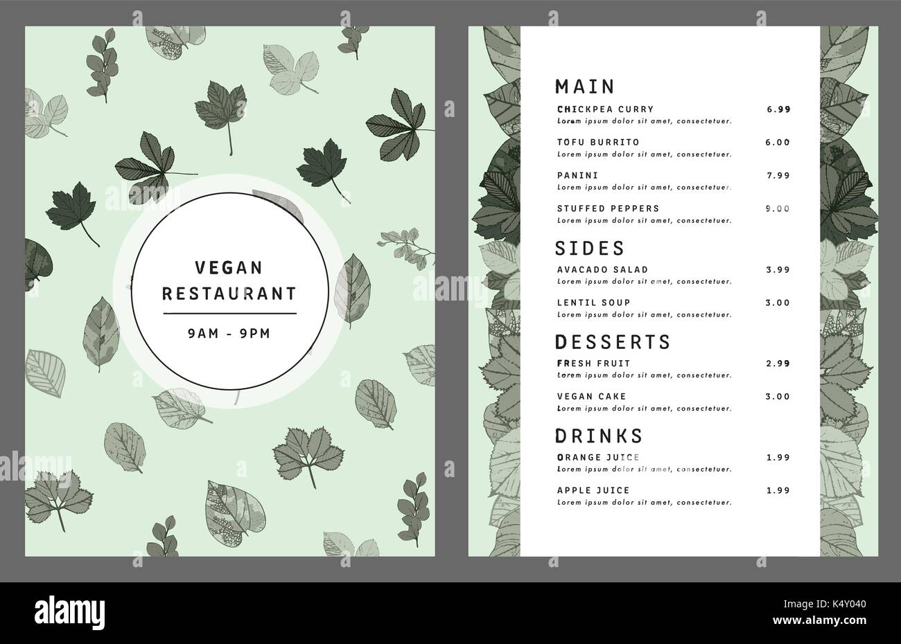 Vector icon set of various leaves frames Stock Vector