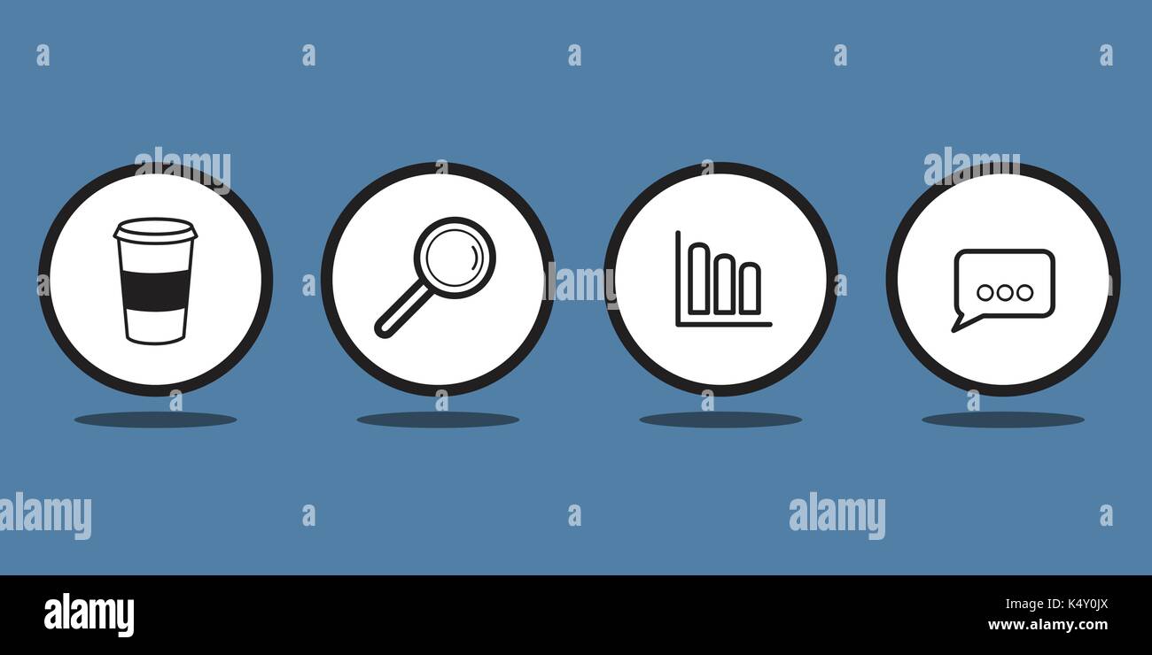 Vector of various business icon Stock Vector