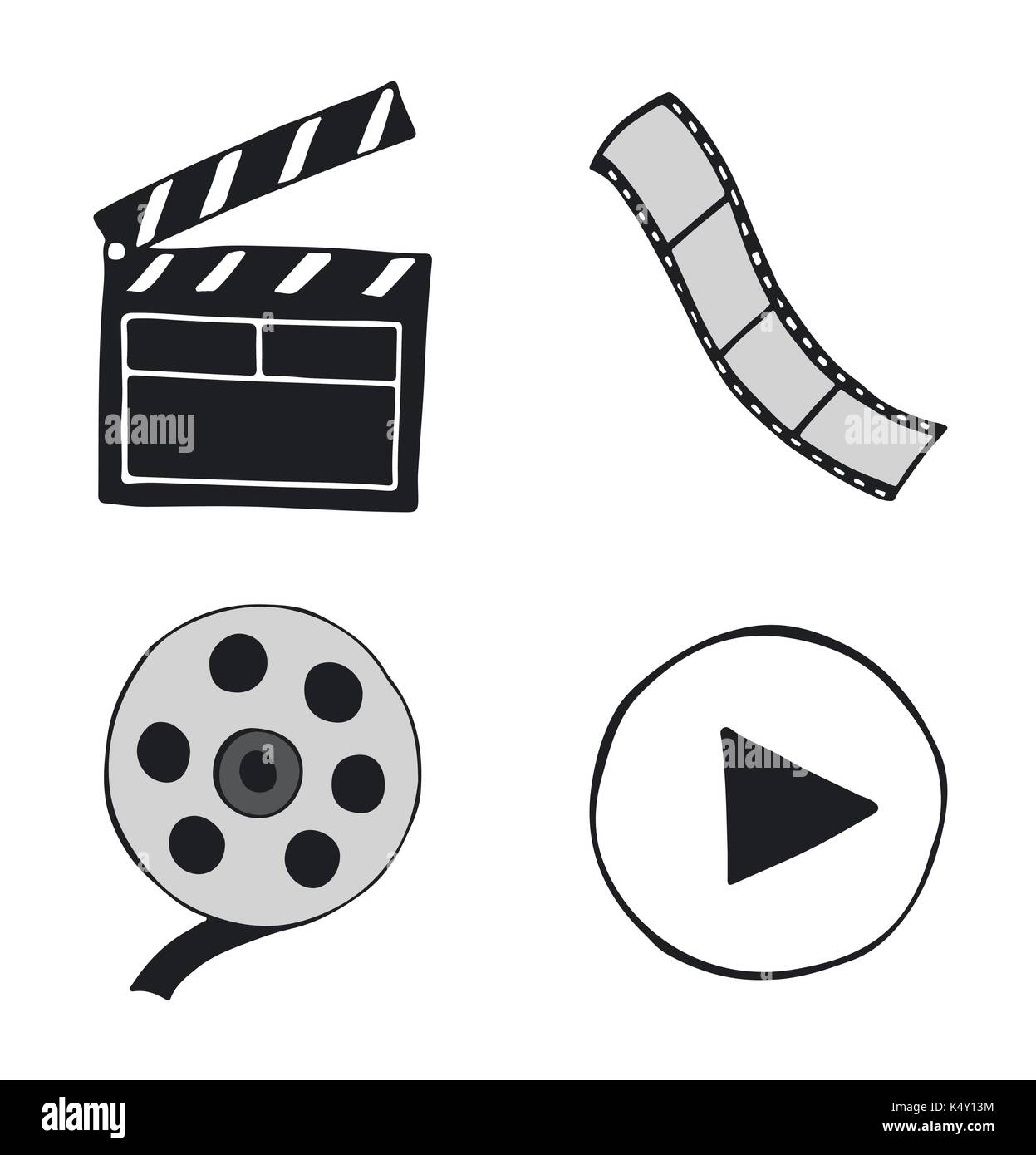 Vector set of multimedia icons Stock Vector Image & Art - Alamy