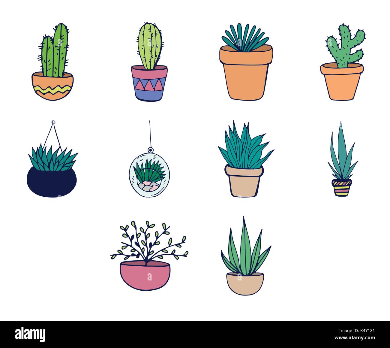 Set of plants Stock Vector Images - Alamy