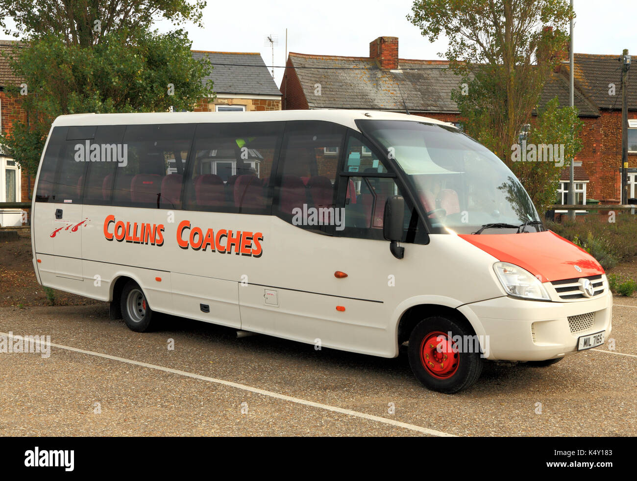 Collins Coaches, coach, day trip, trips, excursion, excursions, travel company, companies, transport, travel. mini coach, England, UK Stock Photo