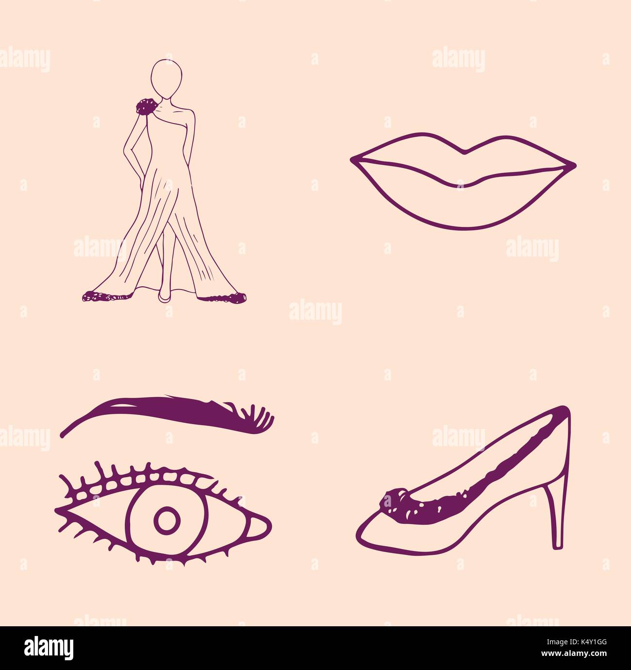 Vector set of fashion icons Stock Vector Image & Art - Alamy