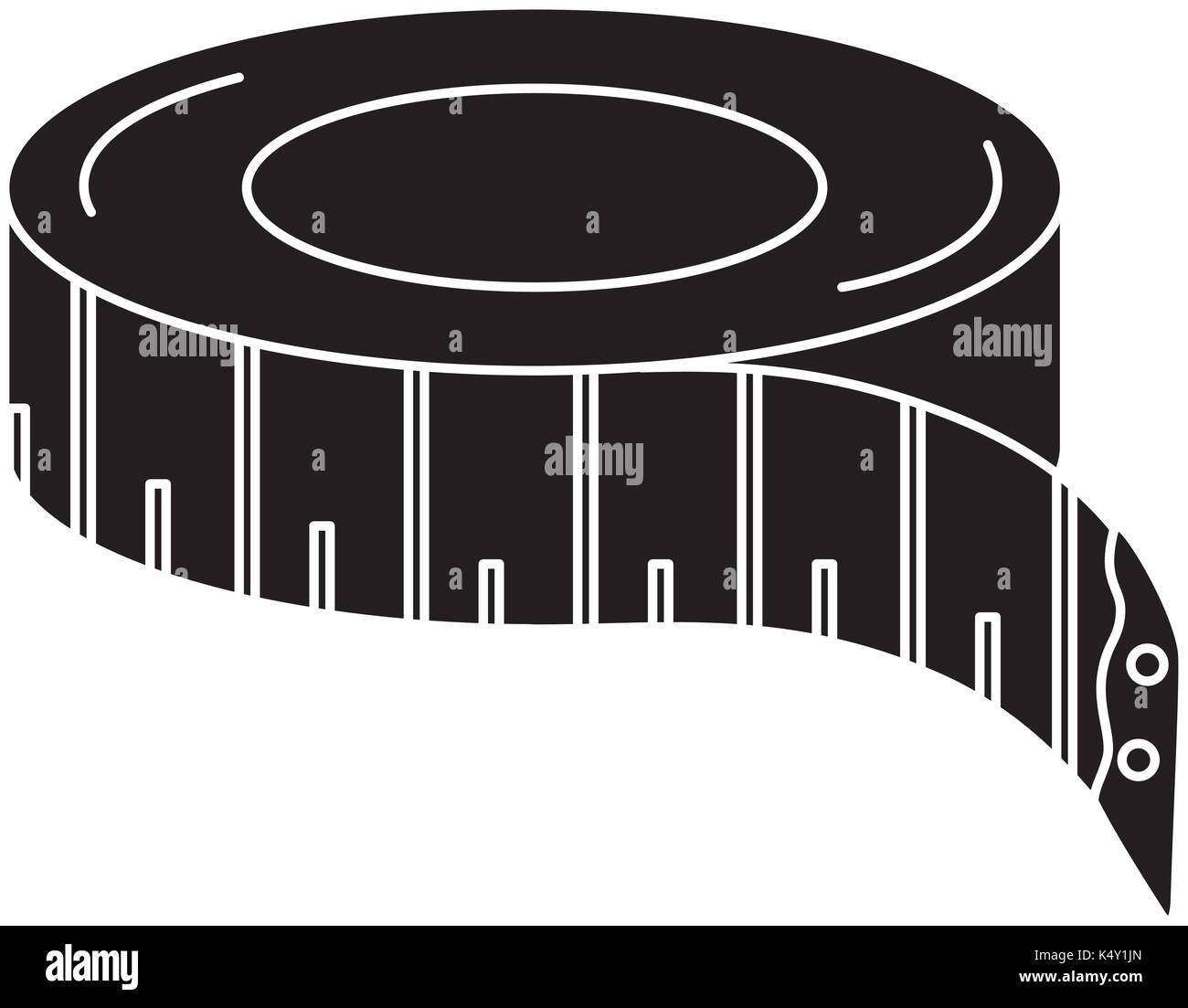 Sewing measure tape Black and White Stock Photos & Images - Alamy