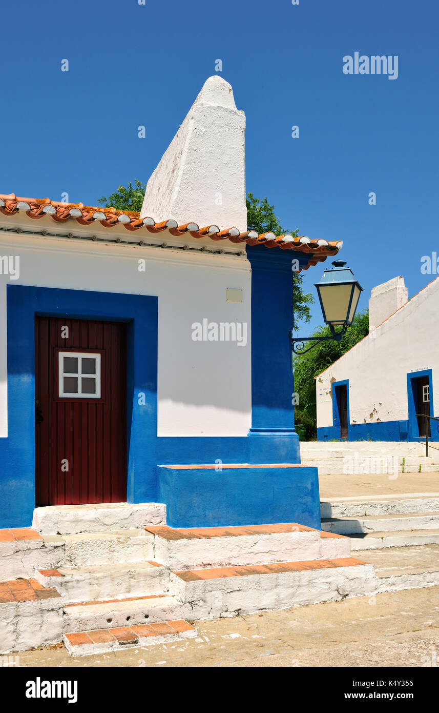 Traditional architecture of Coruche. Ribatejo, Portugal Stock Photo