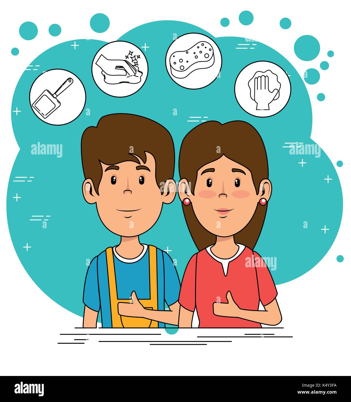 cleaning service staff Stock Vector Image & Art - Alamy