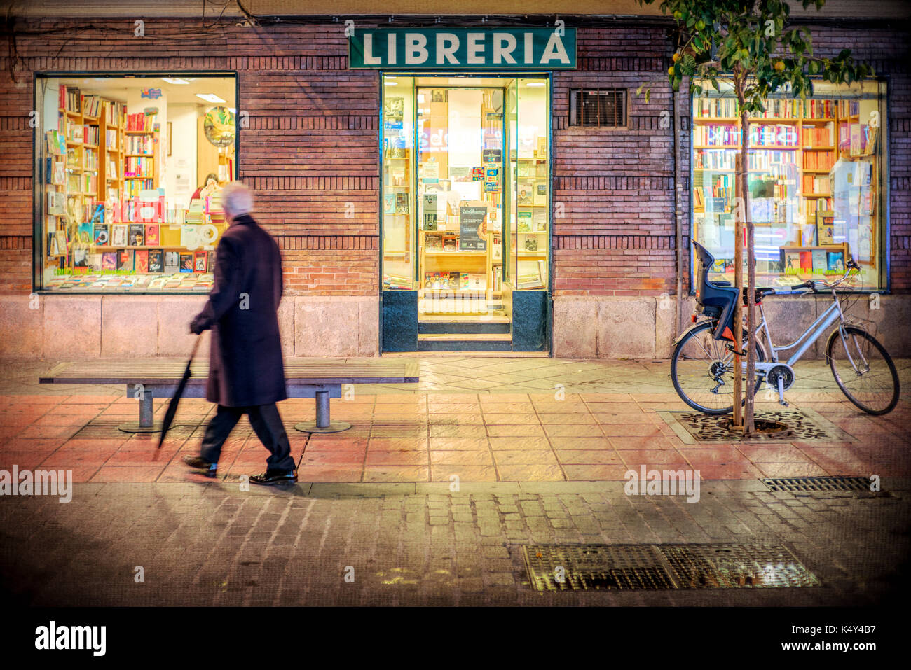 Bookstore, Seville, Spain Stock Photo
