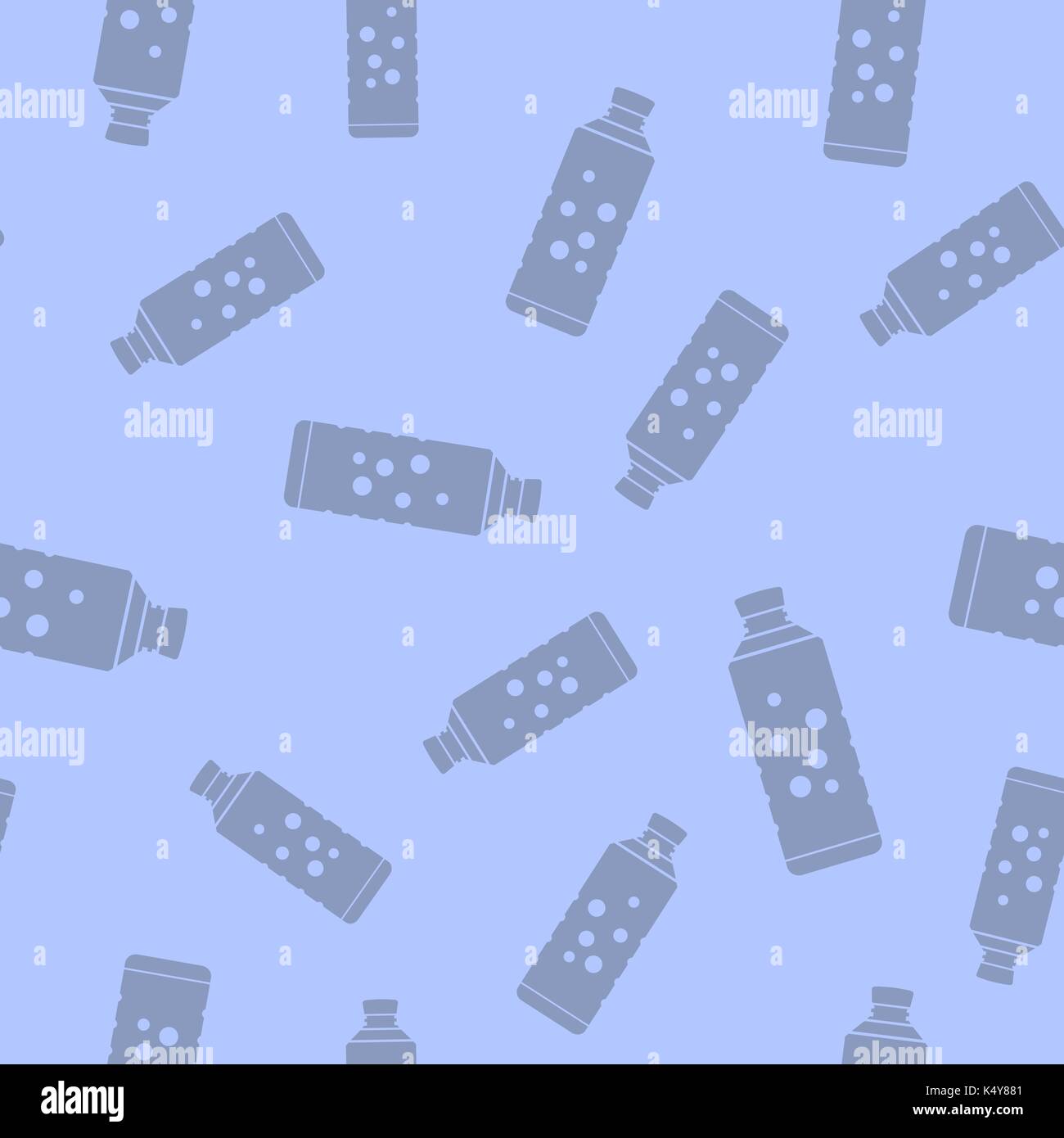 Mineral Water Bottle Seamless Pattern Stock Vector
