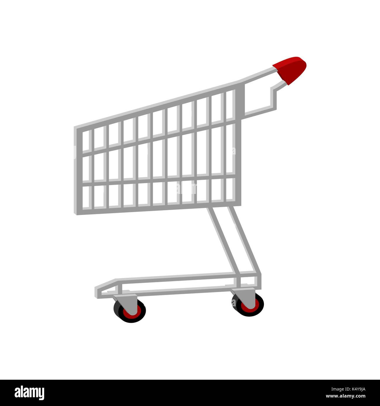 shopping cart isolated. Supermarket trolley sign icon. Vector