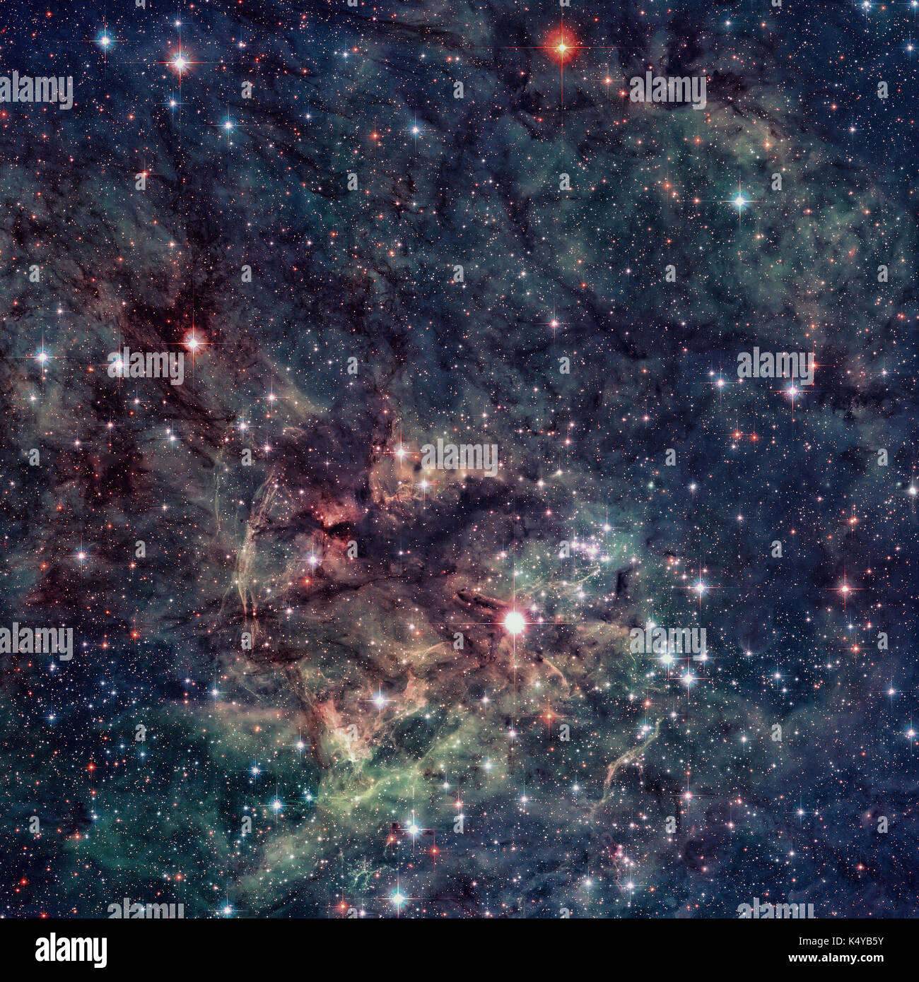 Tarantula Nebula is the region in the Large Magellanic Cloud. Stock Photo