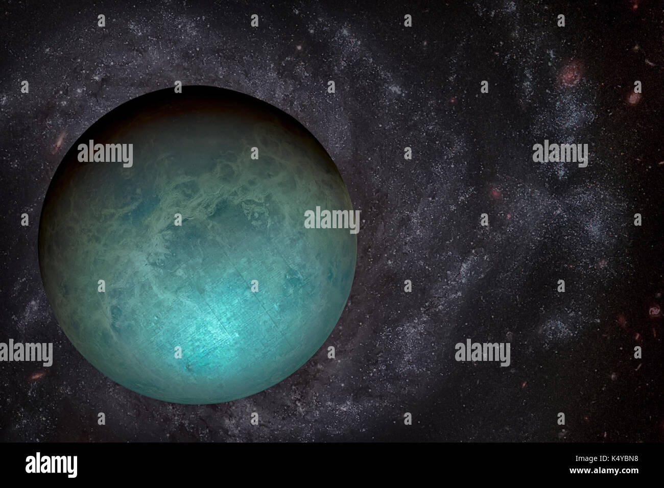 Solar System - Uranus. Elements of this image furnished by NASA. Stock Photo