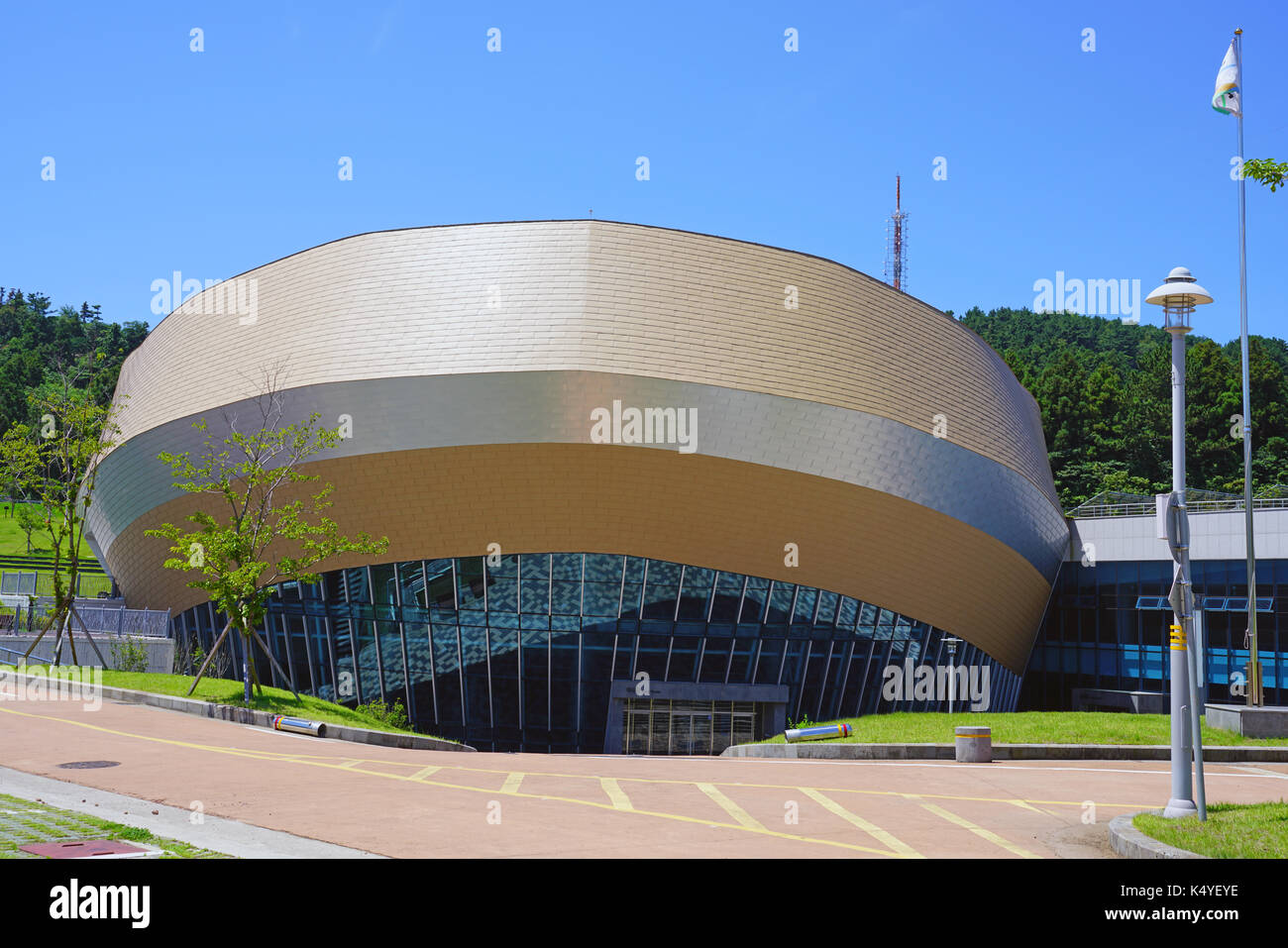 The Seogwipo Arts Center is a performing arts building located in Seogwipo on Jeju Island in the Jeju Special Administrative Province in South Korea Stock Photo
