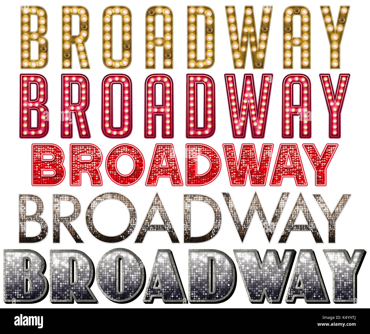 Word Art Typography Font Collection Stock Photo - Alamy