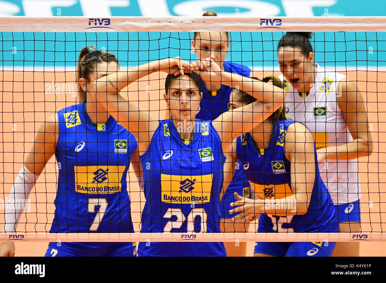Tokyo, Japan. Credit MATSUO. 6th Sep, 2017. Brazil team group (BRA) Volleyball FIVB World