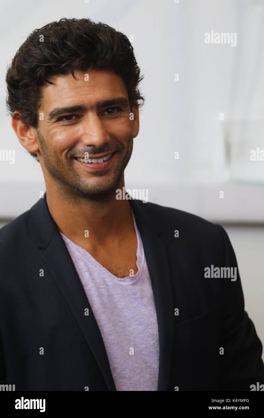 Venice, Italy. 7th Sep, 2017. Salim Kechiouche poses during the photocall of the movie 'Mektoub, my love:Canto uno' during the 74th Venice International Film Festival at Lido of Venice on 7th September, 2017. Credit: Andrea Spinelli/Alamy Live News Stock Photo