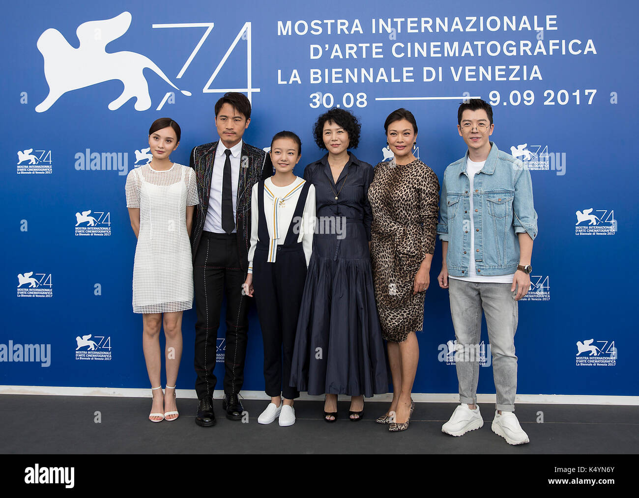 Venice, Italy. 7th Sep, 2017. Actress Peng Jing, actor Geng Le, actress