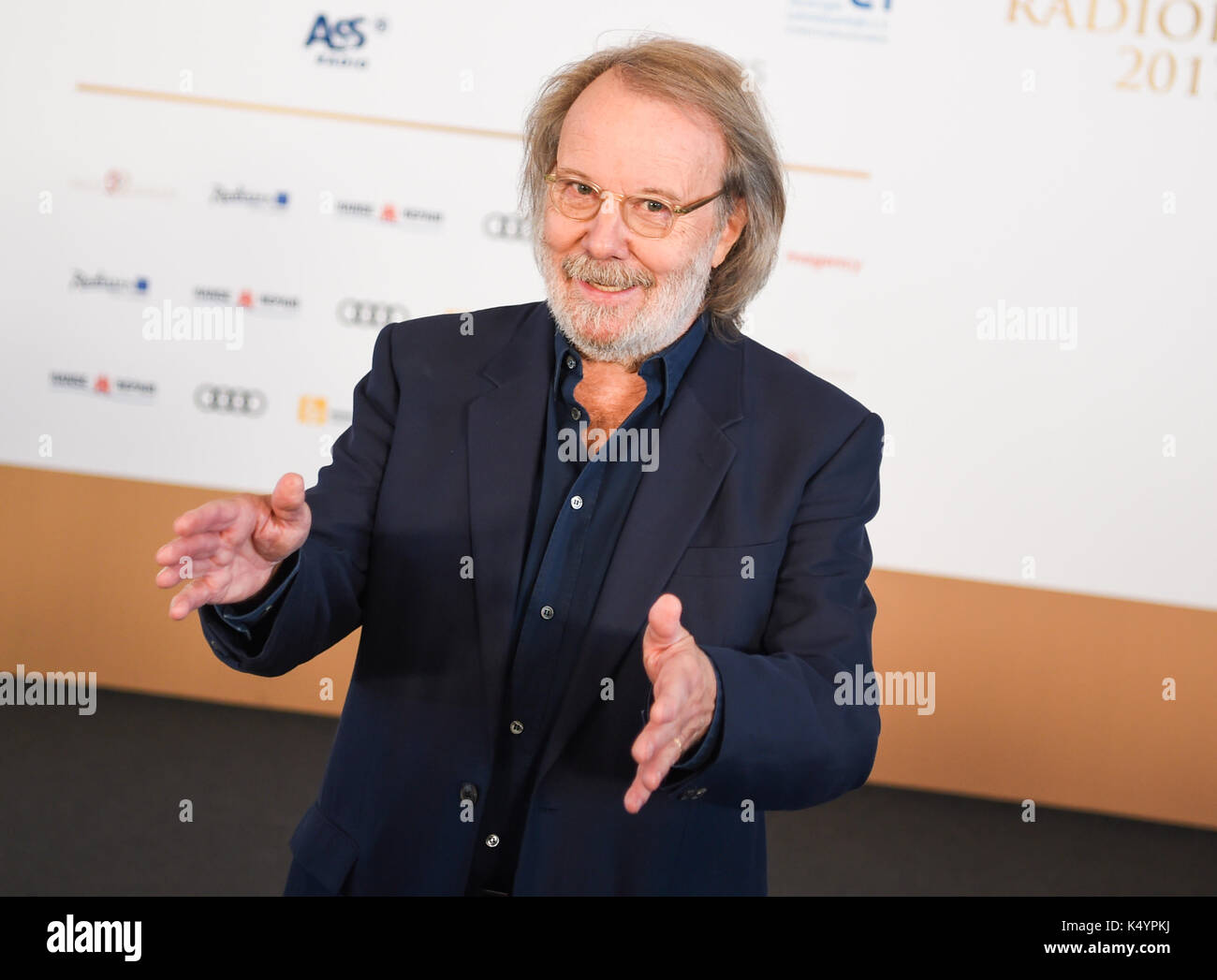 Hamburg, Germany. 7th Sep, 2017. Benny Andersson arrives at the German Radio Award 2017 ('Deutscher Radiopreis') at the plaza of the Elbphilharmonie concert hall in Hamburg, Germany, 7 September 2017. The prize for radio producers is awarded for the eighth time. Photo: Daniel Reinhardt/dpa/Alamy Live News Stock Photo