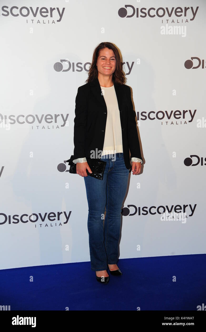 Milan, Italy. 7th Sept, 2017.  Event Unlimited, a gala evening for the stars of the Discovery Italia channels. In the photo: Karen Putzer Credit: Independent Photo Agency Srl/Alamy Live News Stock Photo