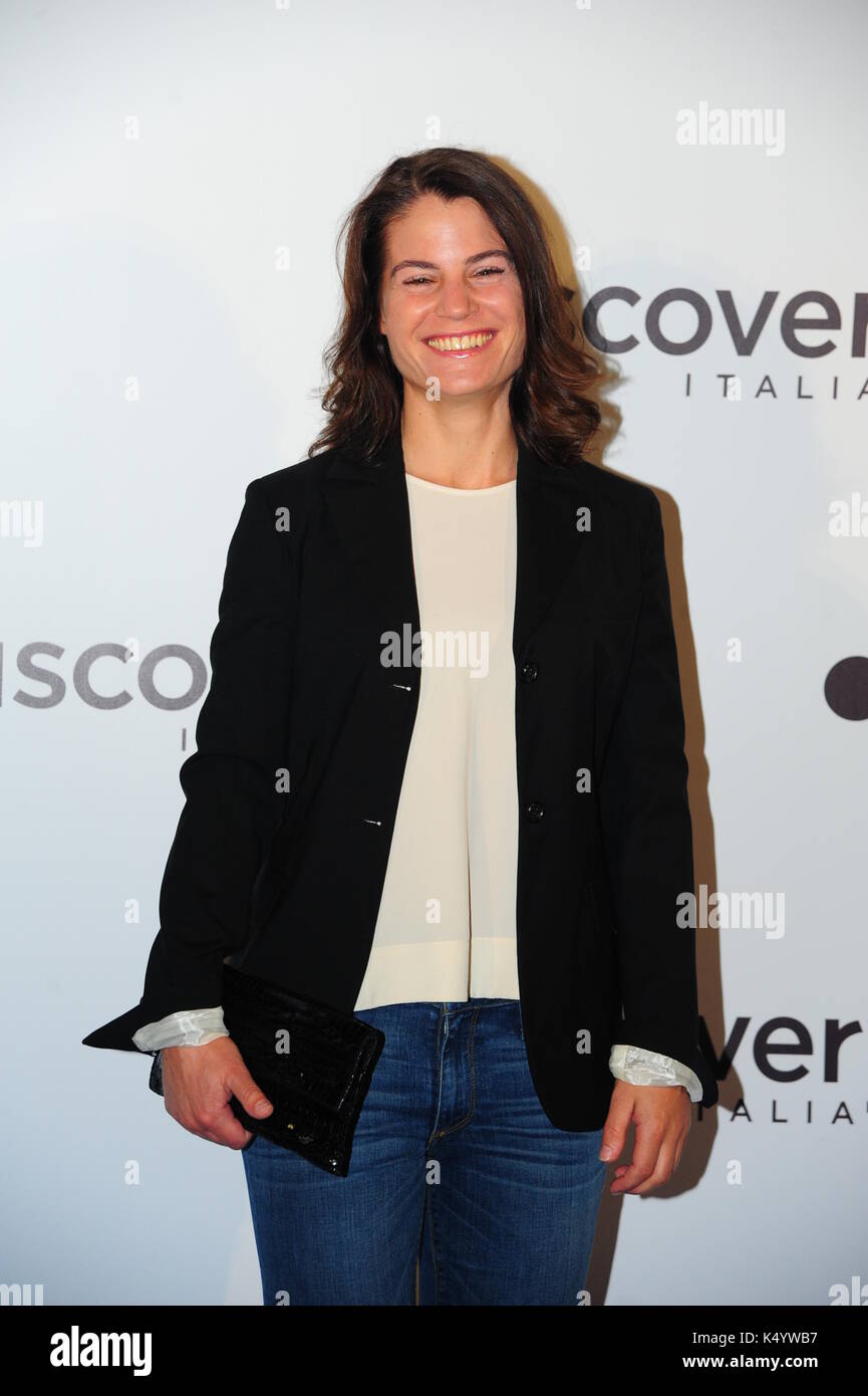 Milan, Italy. 7th Sept, 2017.  Event Unlimited, a gala evening for the stars of the Discovery Italia channels. In the photo: Karen Putzer Credit: Independent Photo Agency Srl/Alamy Live News Stock Photo