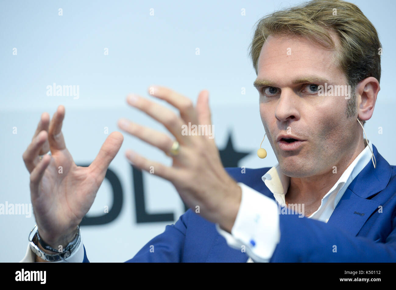 Florian Drucke, Bundesverband Musikindustrie e.V.    DLD Europe 17, Representation of the Free State of Bavaria to the European Union, September 4th 2017.    Free press image © Mélanie Wenger/Picture Alliance for DLD | Verwendung weltweit/picture alliance Stock Photo