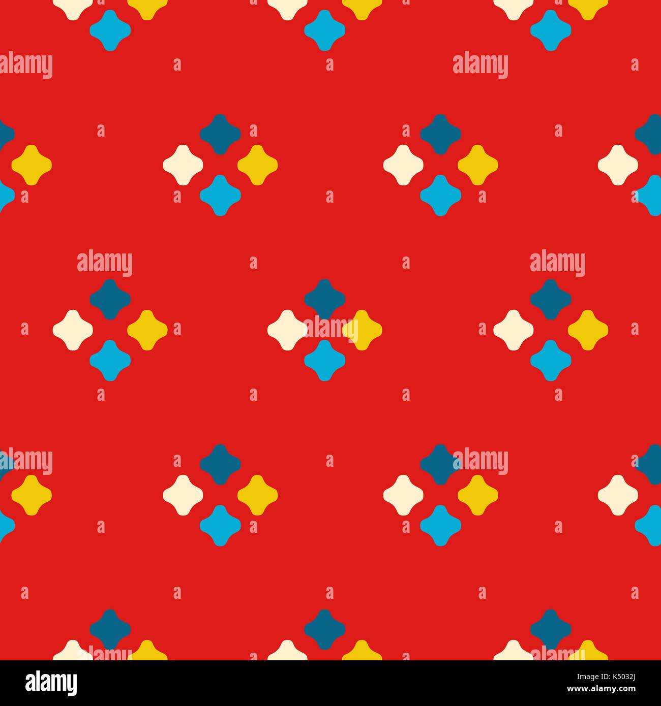 Textile print bright rhombuses repeat vector pattern. Stock Vector