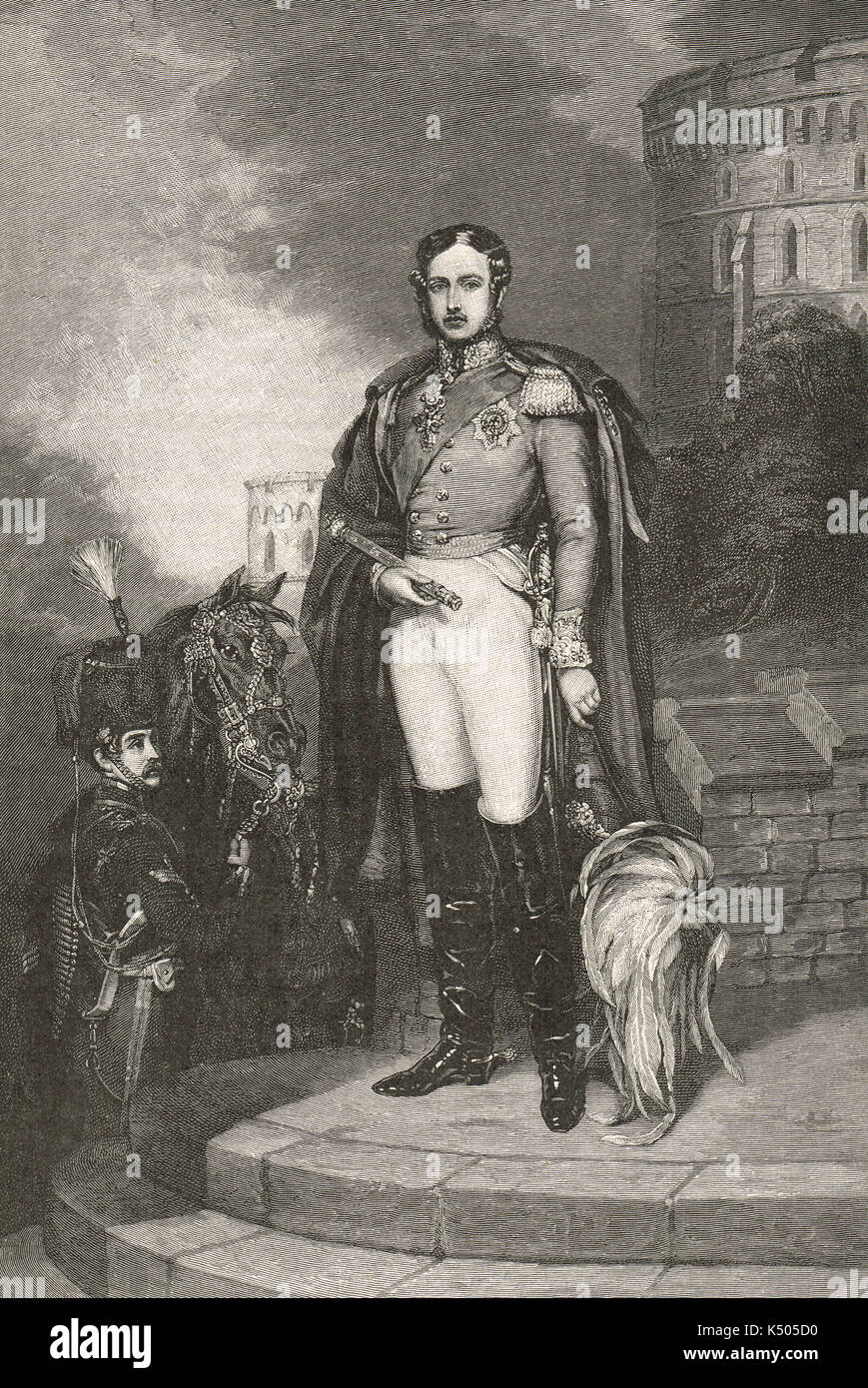 Prince Albert in 1845 at Windsor castle Stock Photo