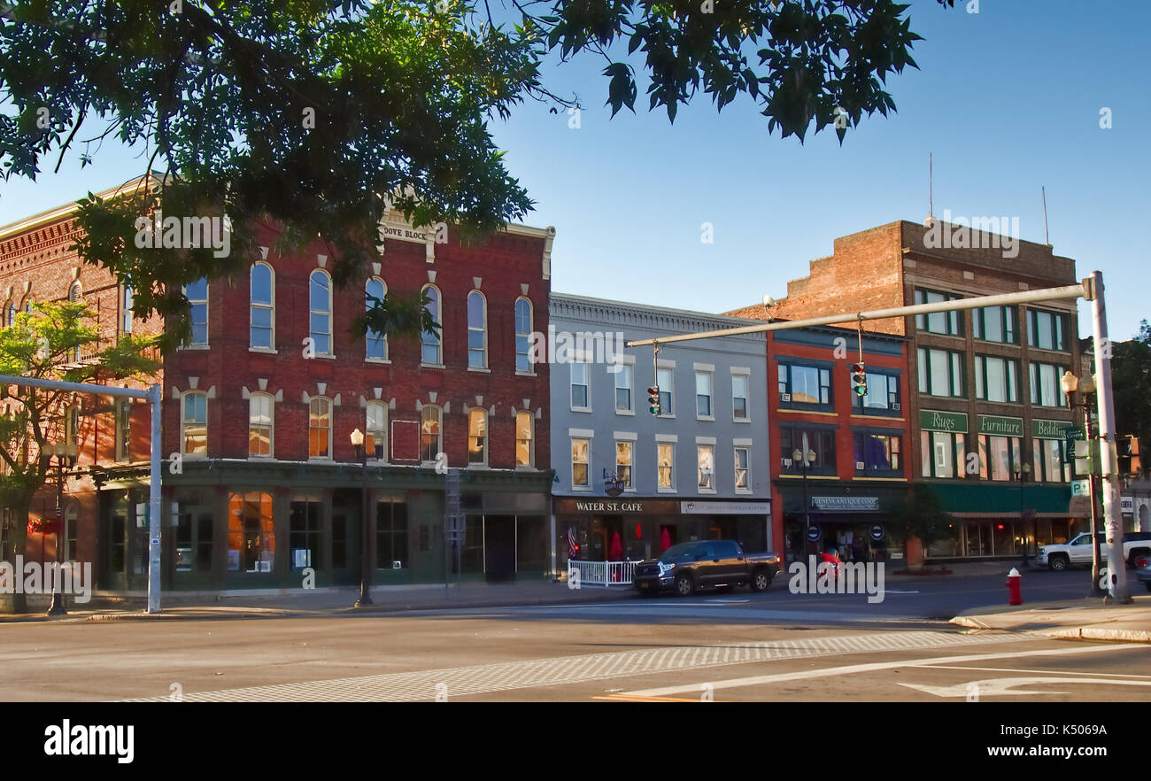 Geneva , New York, USA. August 5, 2017. Downtown Geneva, New York on a