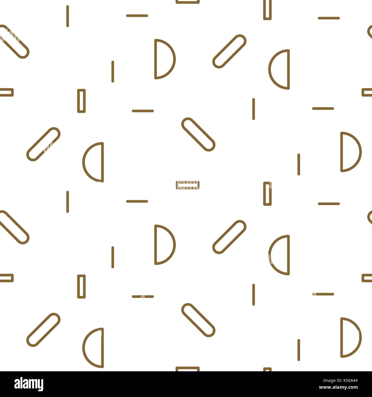 Gold line thin sphere shapes geometric seamless vector pattern Stock ...