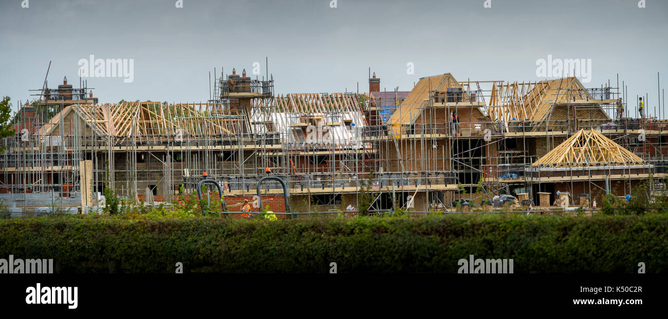 House Building Essex England. Sept 2017 Houses under construction seen