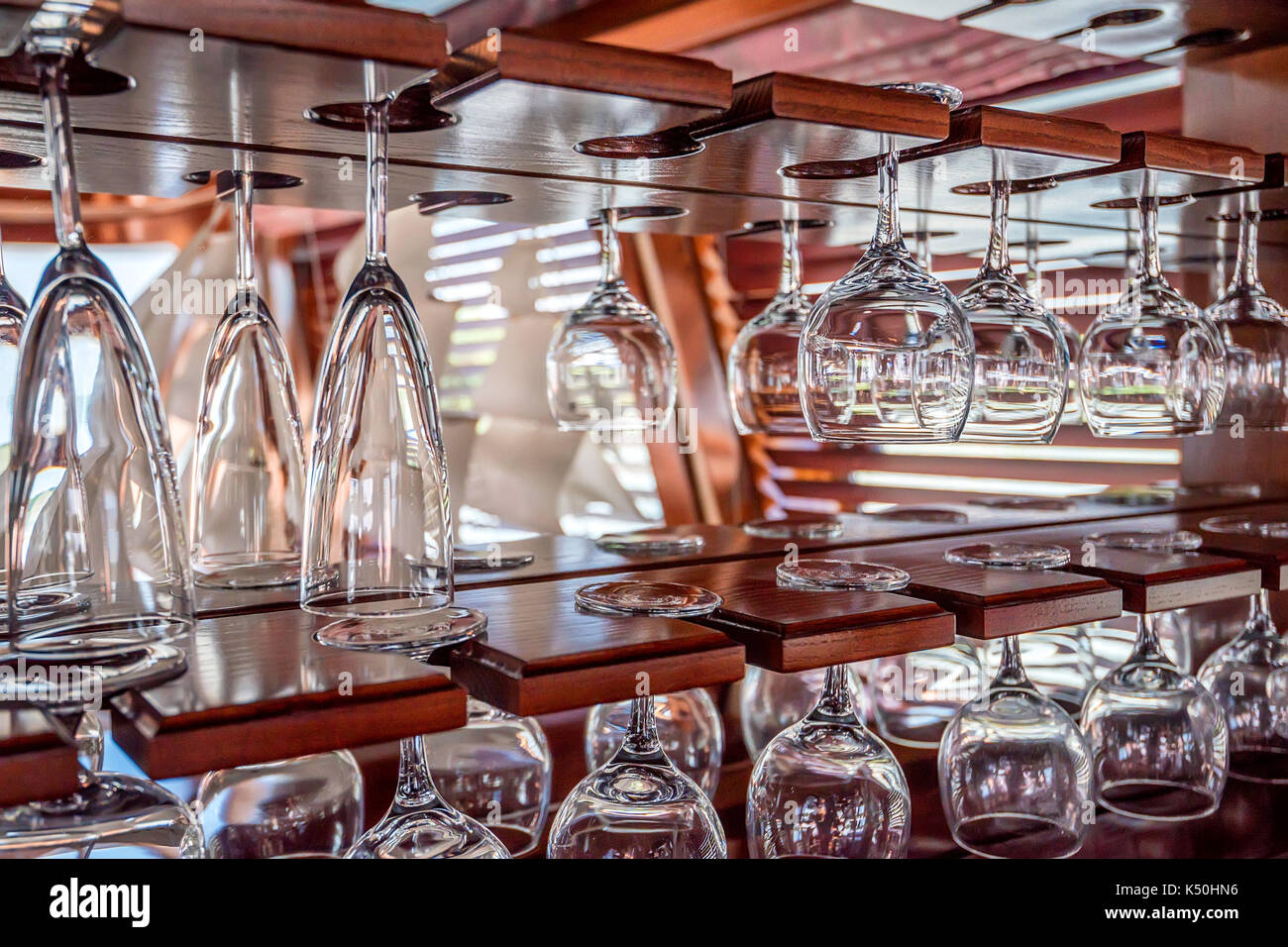 Luxury wine and champagne glasses Stock Photo Alamy