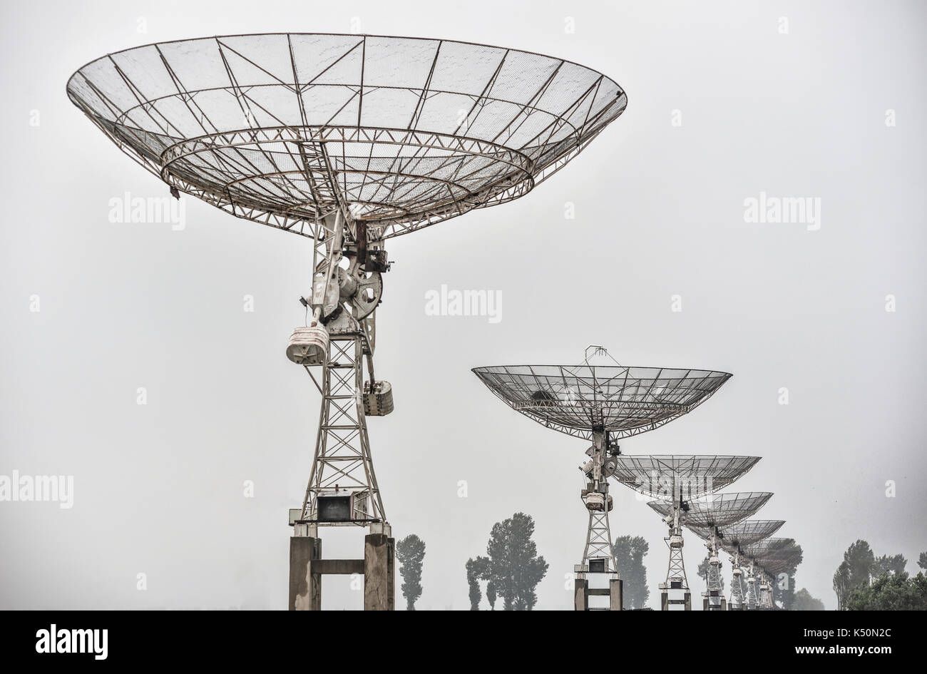 Radio Telescope array Stock Photo