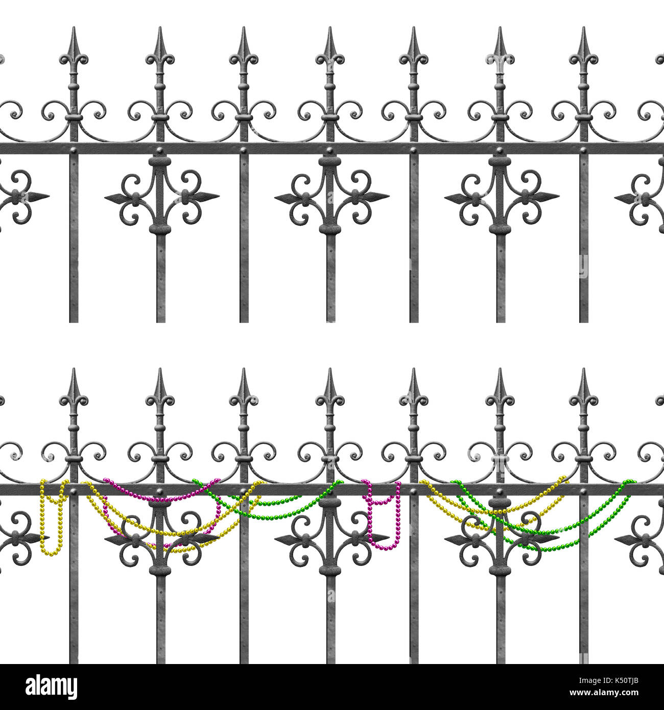 New Orleans French Quarter Wrought Iron Stock Photo Alamy