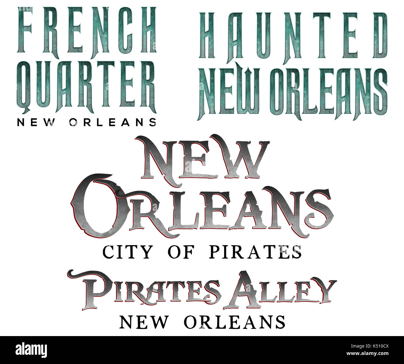 Word Art Typography Font Collection Stock Photo - Alamy