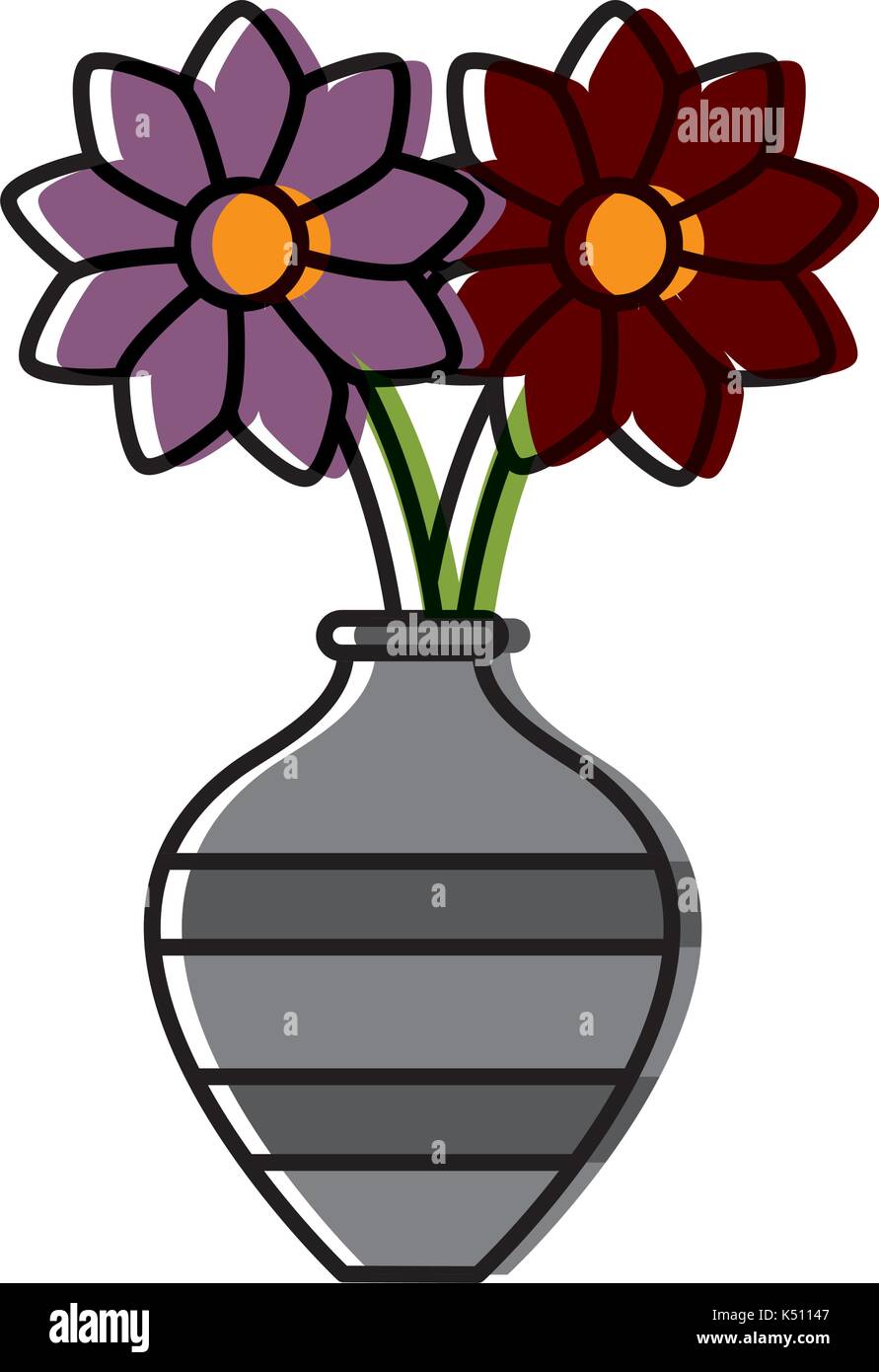 Flowers in vase Stock Vector Image & Art - Alamy