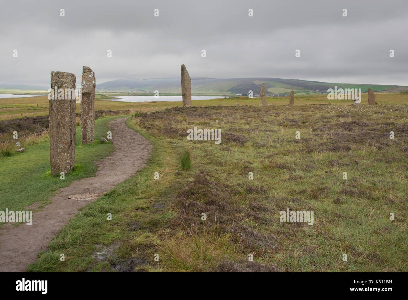 Europe, United Kingdom, Scotland, Orkney, Ring of Brodgar, Neolithic ...