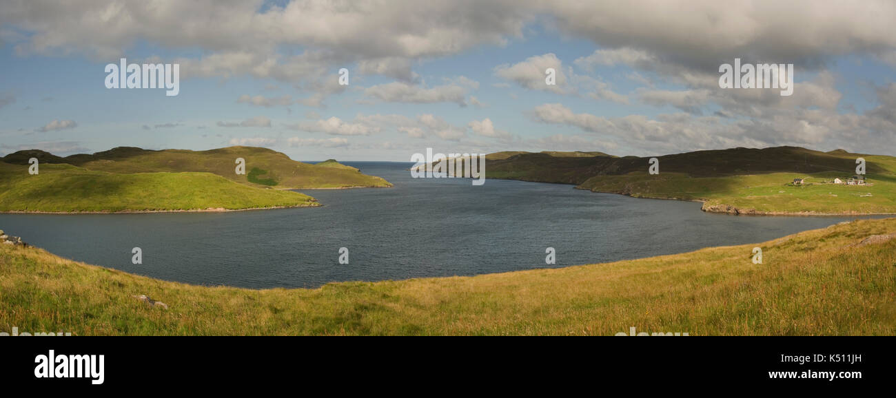 Europe, United Kingdom, Scotland, Shetland, view of Busta Voe Stock Photo