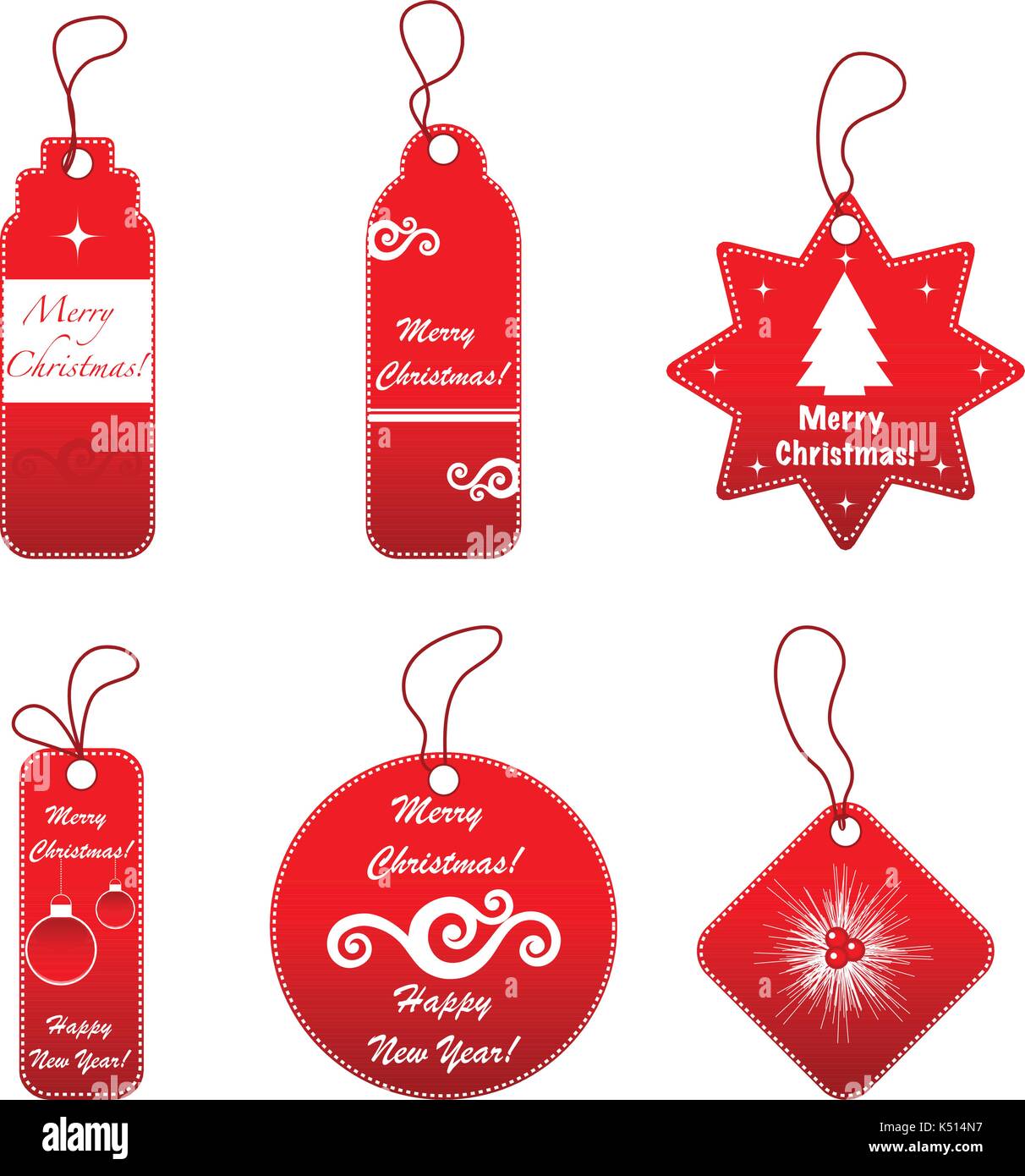 Christmas Gift Tags Stock Vector Image & Art Alamy