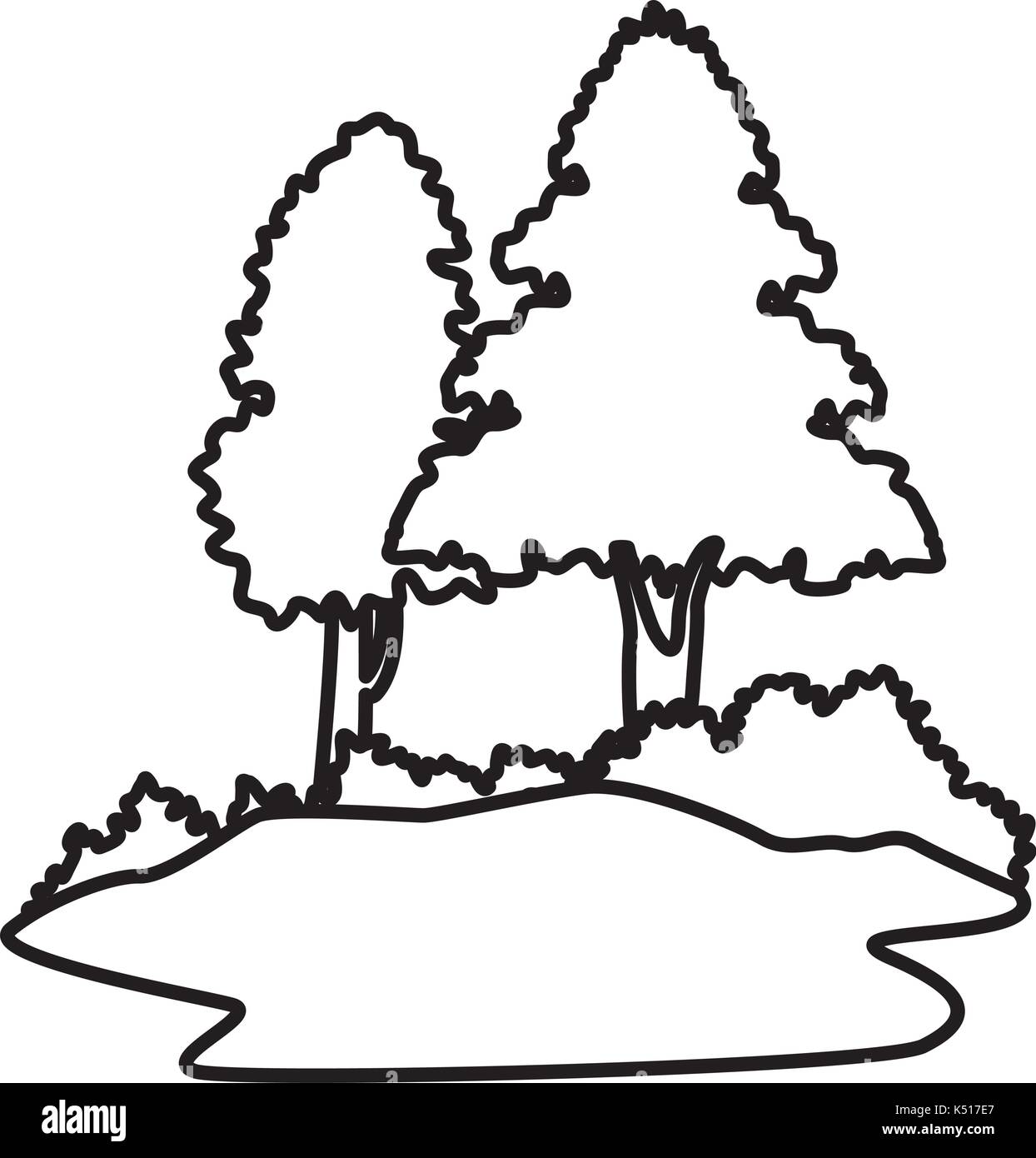 Beautiful forest landscape Stock Vector Image & Art - Alamy