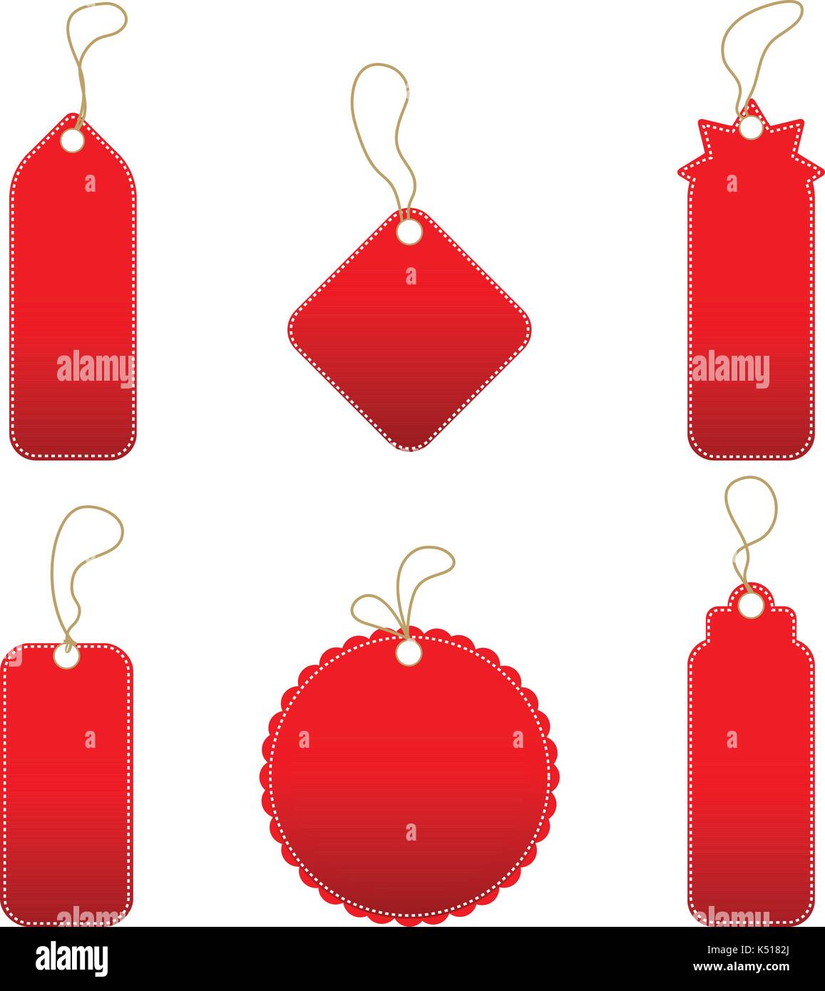 Red Gift Tags Stock Vector Image &amp; Art - Alamy