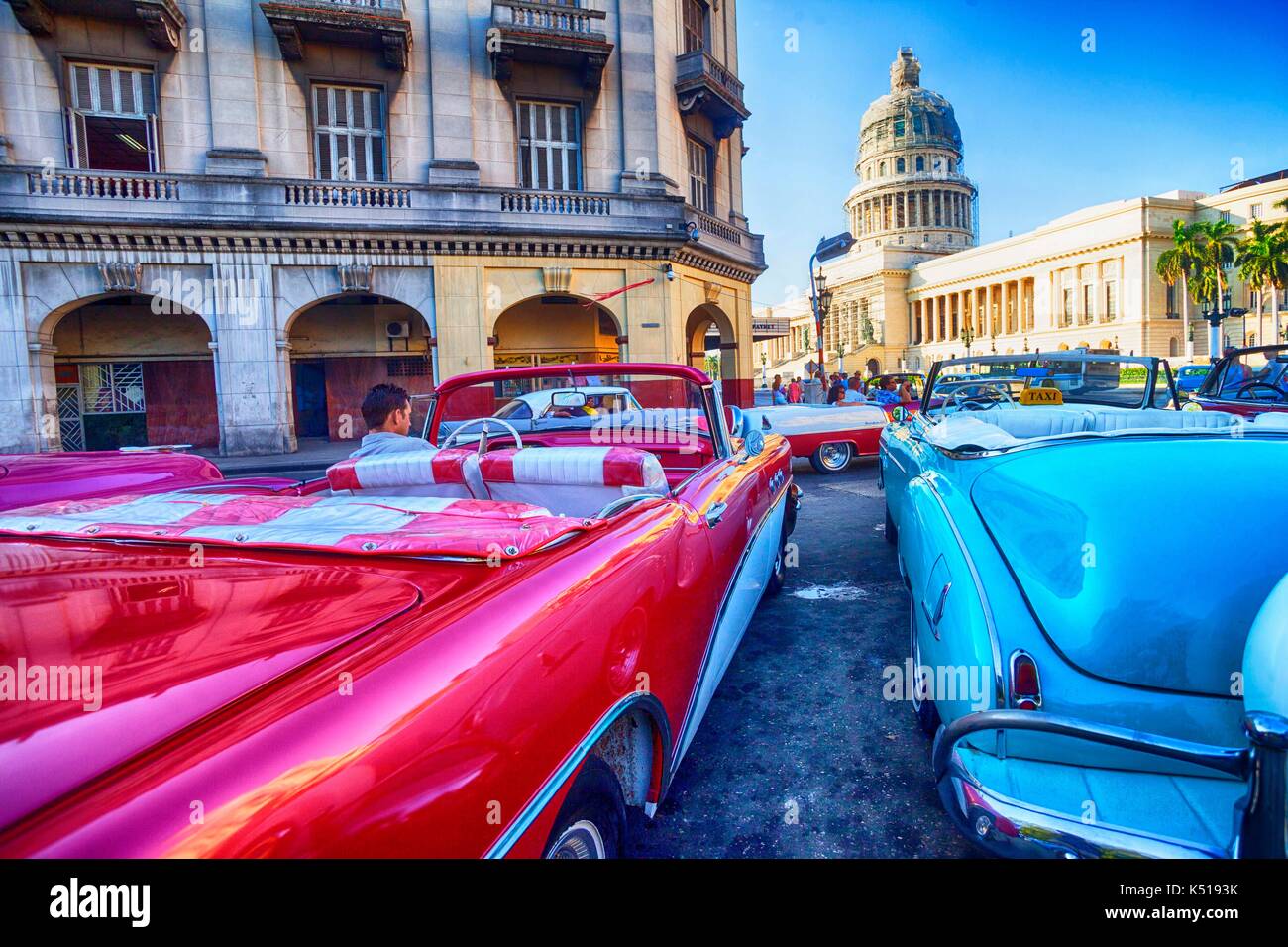 Old car, Havana, Cuba Stock Photo