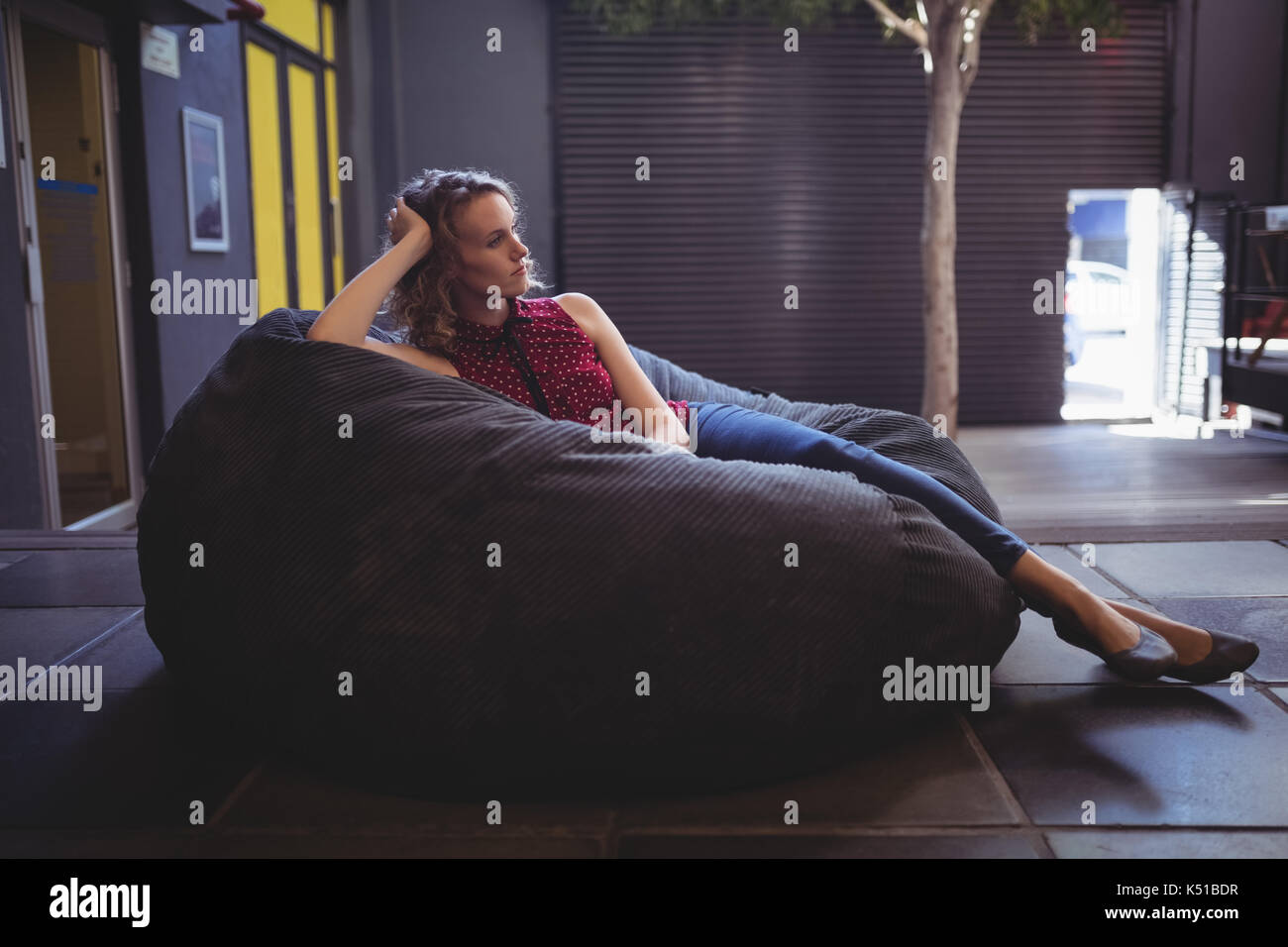Bean bag relaxing hi-res stock photography and images - Alamy