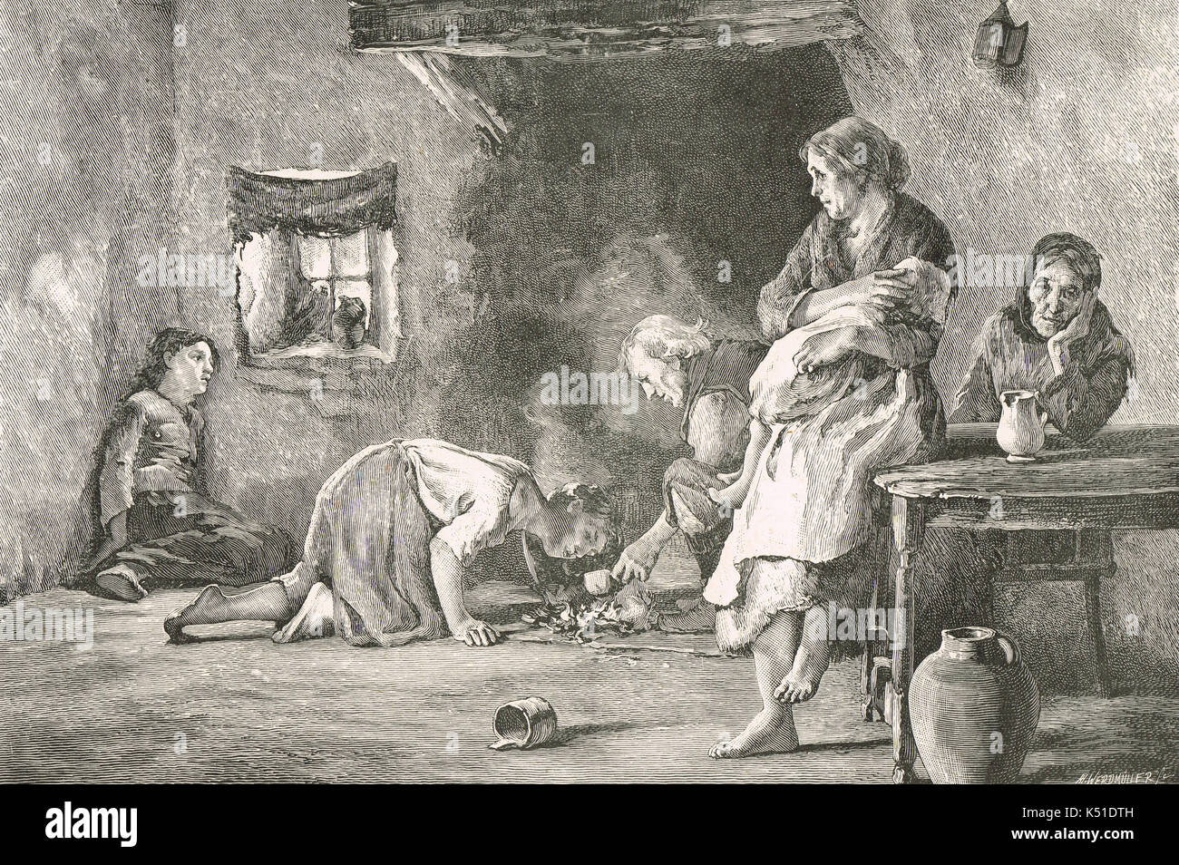 The Great Famine of Ireland (1845-1853) Stock Photo