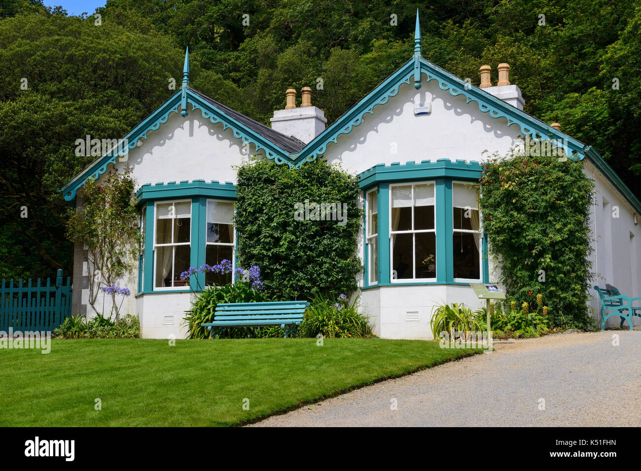 Head gardener's house within the Victorian Walled Garden at Kylemore Abbey in Connemara, County