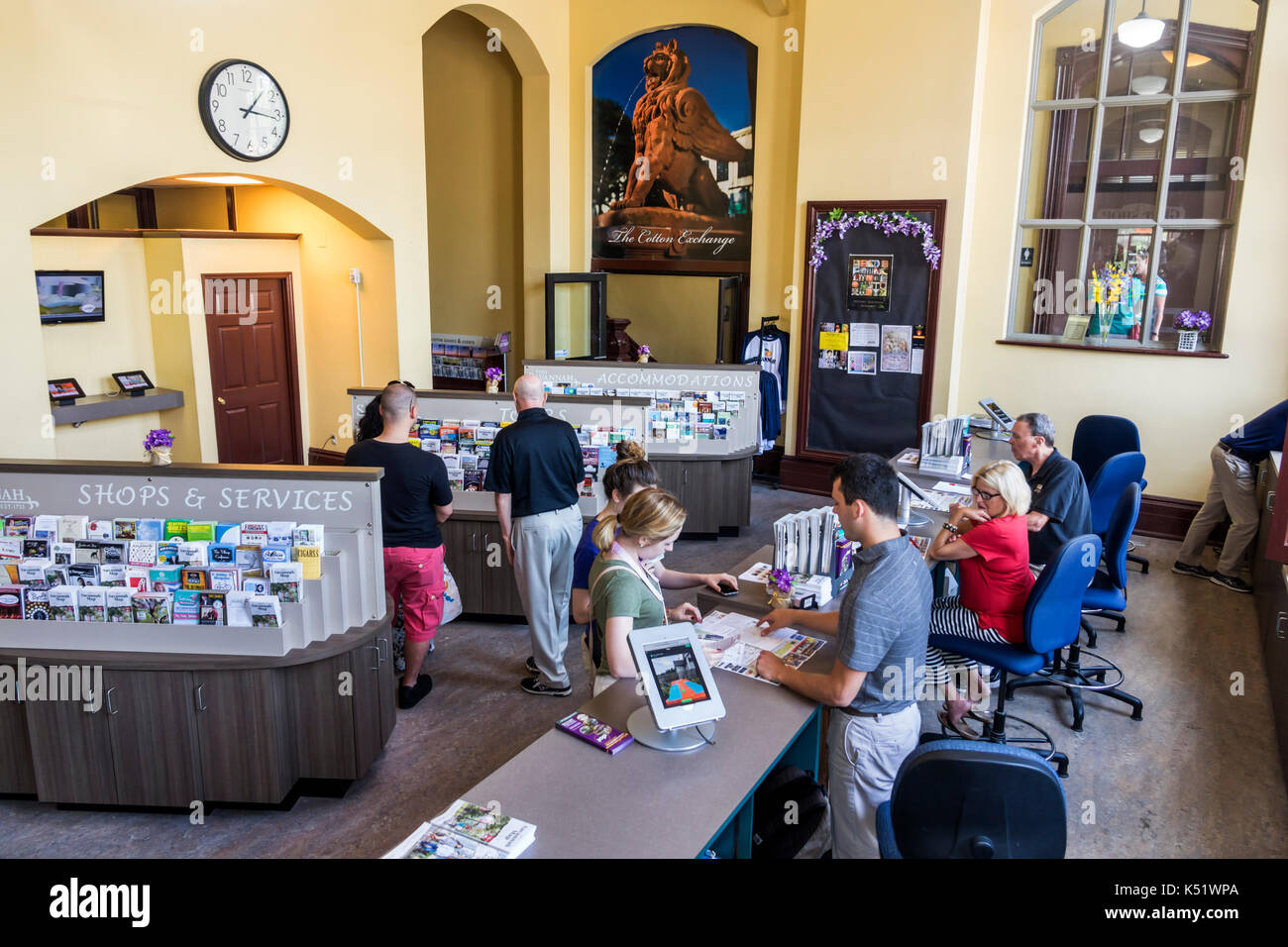 Savannah Georgia,Visitors Information Center,inside,travel brochures,USA US United States America North American,GA170512059 Stock Photo